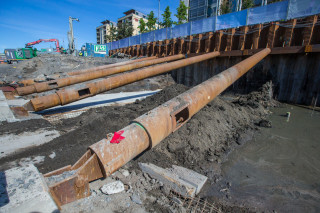 Avstiving spunt i Bjørvika. 