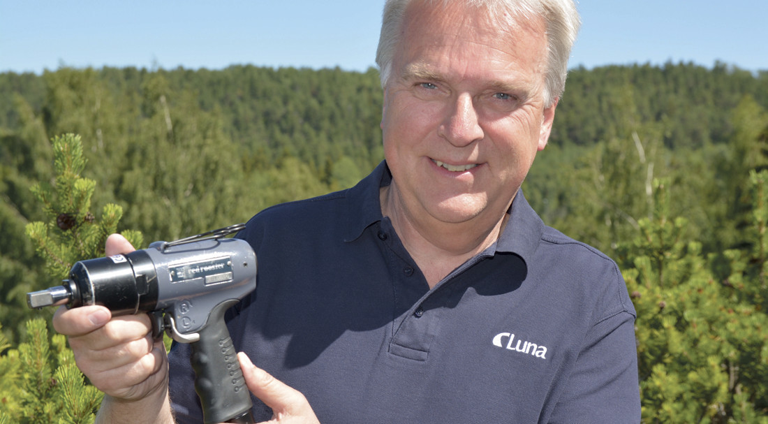 Arild Schie i Luna med puls-muttertrekker.