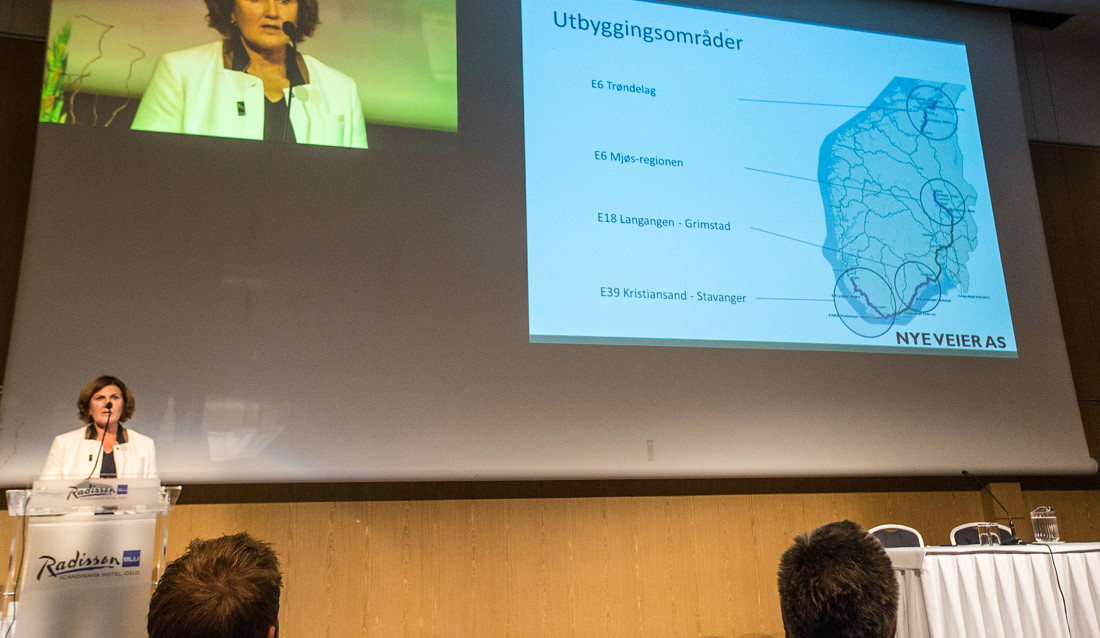 Ingrid Dahl Hovland orienterte på Fjellsprengerkonferansen.