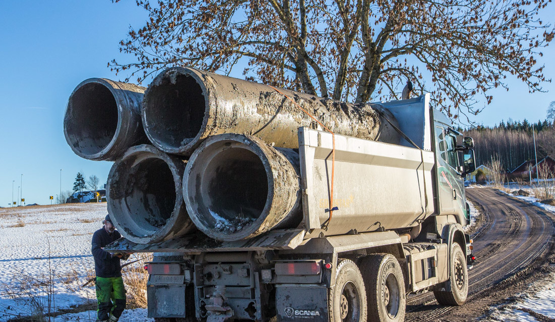 betongrør lastebil YSK