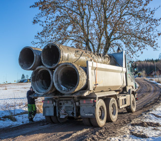 De gamle betongrørene er populære på bruktmarkedet.