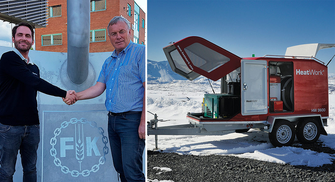 Reidar Schille (t.v.) i Heatwork og Roar Kongsten i Felleskjøpet Agri AS.