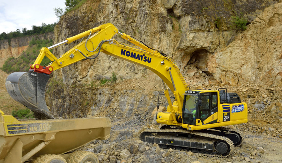 Komatsu HB365 hybrid gravemaskin