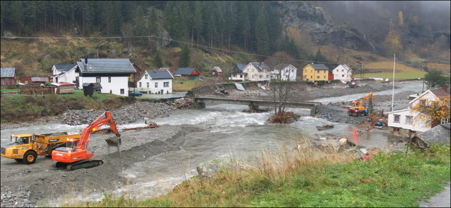 Fra Flåmselva i Sogn og Fjordane i 2014. (Foto: NVE).