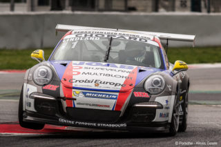 Fra et supercup-løp i Barcelona i 2015, hvor Roar kjører en Porsche 991 (911 GT3) med 3,8-liters motor og 460 hk. (Foto: Alexis Goure).