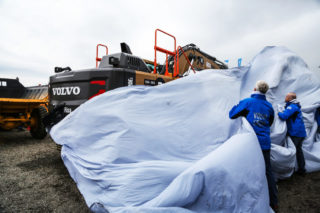 Gullmaskinen avdukes. (Foto: Runar F. Daler).