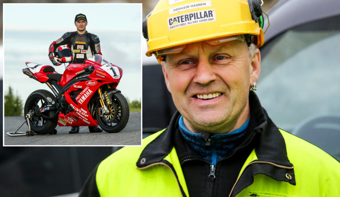 ANLEGGSMANN: Da den innholdsrike og suksessfulle roadracingkarrieren var over hadde Oddgeir Havnen utdanning innenfor anleggssektoren å falle tilbake på. (Foto: Runar F. Daler/Rene Skaret).