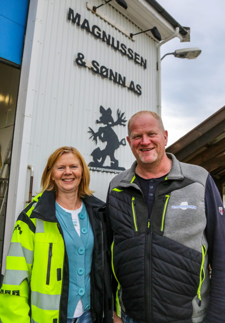 Daglig leder Berit Tora Sand og faglig leder Ørjan Magnussen satser på lærlinger. De oppfordrer også ansatte til å ta flere fagbrev. (Foto: Runar F. Daler)