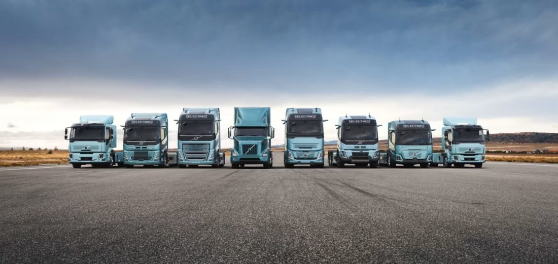 Volvos el-range består av åtte modeller. (Foto: Volvo Trucks)