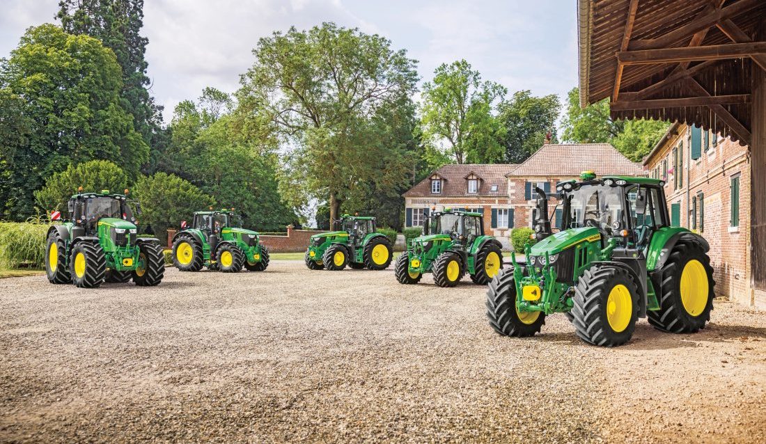 NY 6M-SERIE: John Deere lanserer sin nye 6M-serie med hele 17 modeller fra 6M 95 TIL 6M 250 med fra 120 – 281 hestekrefter maks effekt. (Foto: Felleskjøpet)