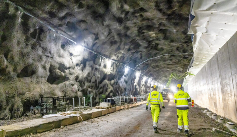 Fra tunnelprosjektet i Stockholm. (Foto: Kicki Nilsson/AF Gruppen)