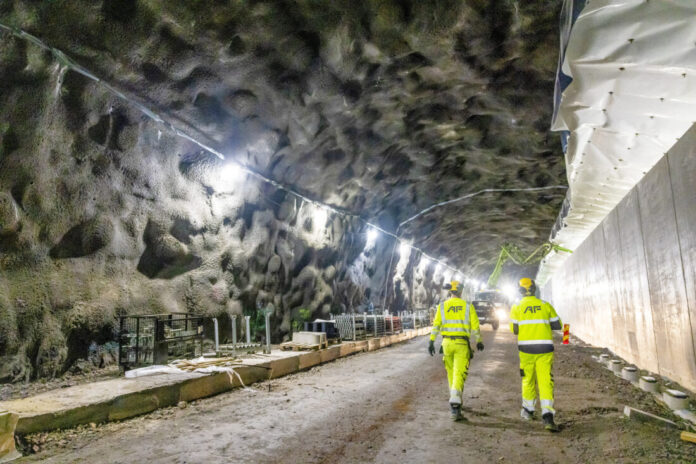 Fra tunnelprosjektet i Stockholm. (Foto: Kicki Nilsson/AF Gruppen)