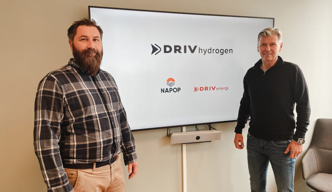 Fra venstre: Terje Paulsen, daglig leder i NAPOP, og Ronny Morken, daglig leder i DRIV energi. Nå går de sammen om nytt selskap. (Foto: Driv energi)