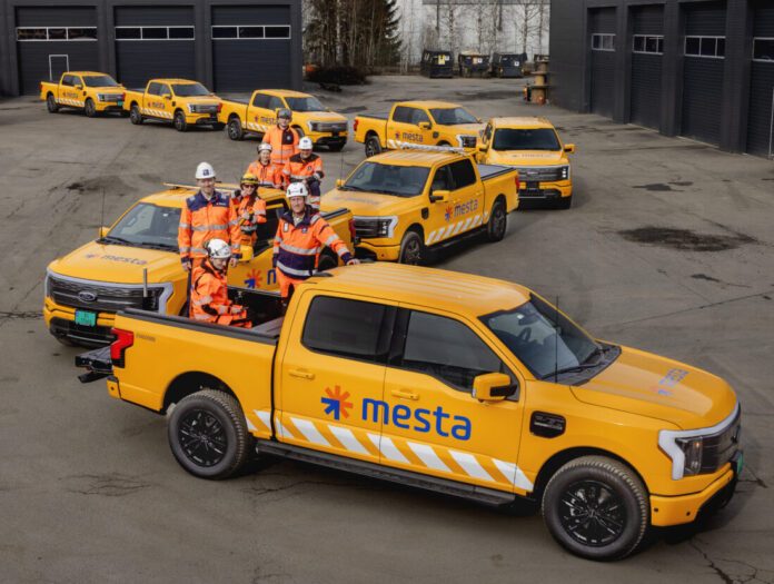 Mesta har gått til innkjøp av 35 stk. Ford F-150 Lightning. (Foto: Tom Egil Jensen/Mesta)|Produktansvarlig for bil i Mesta