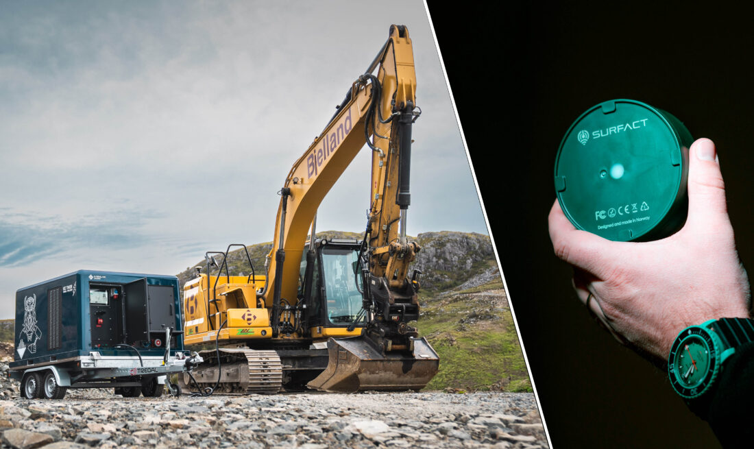 Den lille teknologibedriften Surfact i Oslo har inngått samarbeid med energigiganten Hafslund og den jærske gründerbedriften Kverneland Energi. På bildet er sensoren Emma og lynladeren KE Thor. (Foto: Sigve Mejdal og Aasmund Nikolaisen)