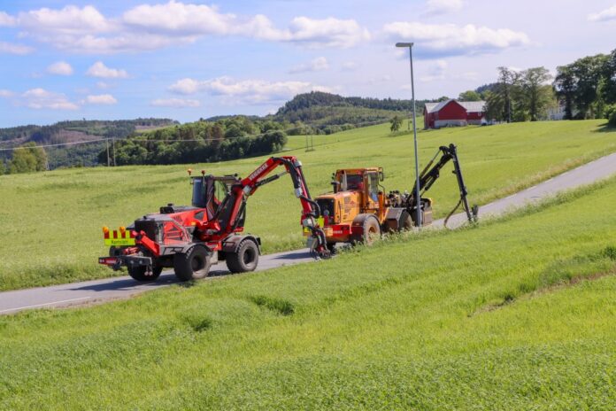 Kantklipping skal ifølge Statens vegvesen være det viktigste grepet for bevaring av artsmangfoldet. (Foto: Njål Hagen)|Statens vegvesen gjør tiltak for å begrense uønskede arter