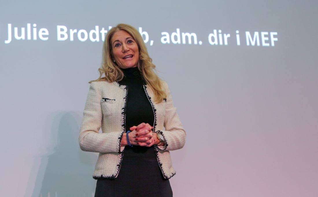MEF-sjef Julie Brodtkorb. (Foto: Runar F. Daler)