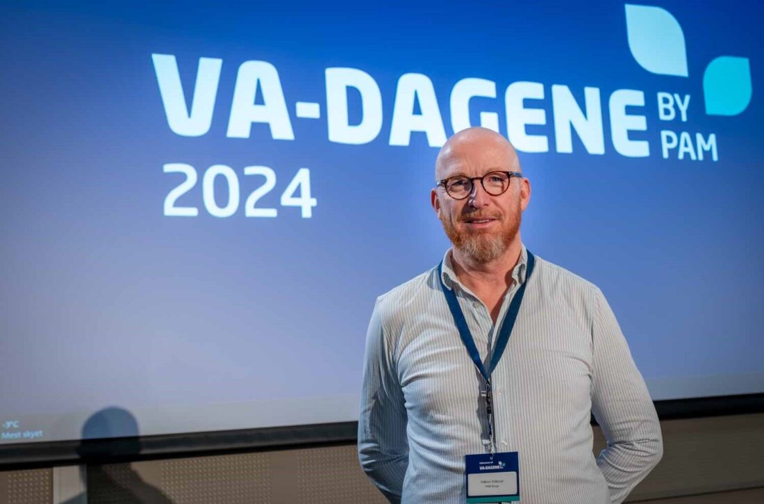 – Veldig leit. Vi så virkelig fram til å samle folk til en viktig debatt, sier markedssjef Håkon Killerud i SG PAM Norge. Han lover at VA-dagene kommer tilbake som en arena for kompetanseheving i VA-sektoren. (Foto: Jørn Søderholm, Praktisk Talt AS)