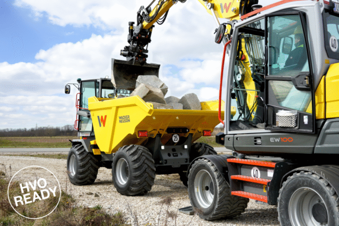Wacker Neuson innfører HVO som alternativt drivstoff. (Foto: Wacker Neuson)