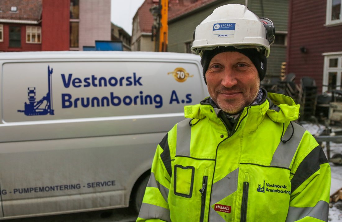 Lars Ramstad er prosjektleder på dette prosjektet og avdelingsleder for energiboring hos Vestnorsk Brunnboring. (Foto: Runar F. Daler)