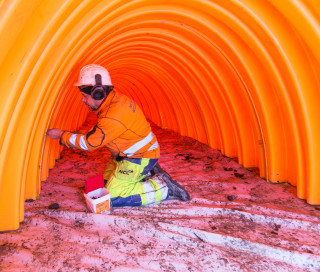 Frode Nilsen som til vanlig er maskinfører
