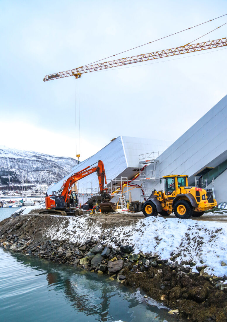 Offisiell åpning av nye Polaria er 2. desember i år, men allerede før påske skal de nye arealene etter planen åpnes. (Foto: Runar F. Daler)