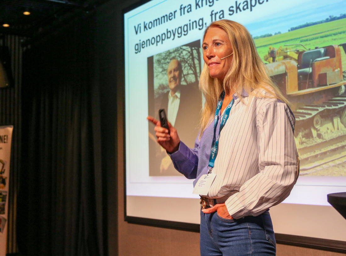 MEFs administrerende direktør, Julie Brodtkorb, var selvskreven foredragsholder. (Foto: Runar F. Daler)