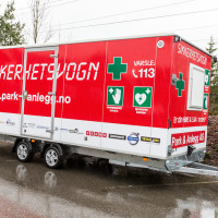 Sikkerhetsvogna har flere funksjoner