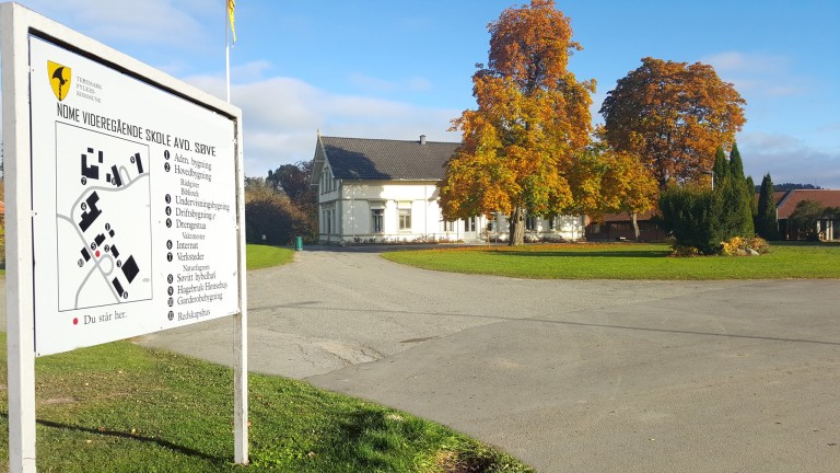 REKRUTTERER: Her, ved Nome vgs. avd. Søve, tar de gjerne imot flere anleggsgartnerelever.