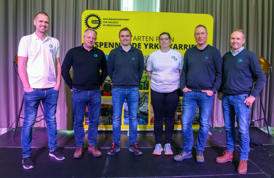 OKAB-konsulentene som sto bak arrangementet (fra venstre): Ole-Kristian Bonstad, Tommy Ditlefsen, Tommy Andre Haugen, Sigrun Pettersson Smedsrud, Bjørn Roger Lunde og Benny Engelstad. (Foto: Runar F. Daler)