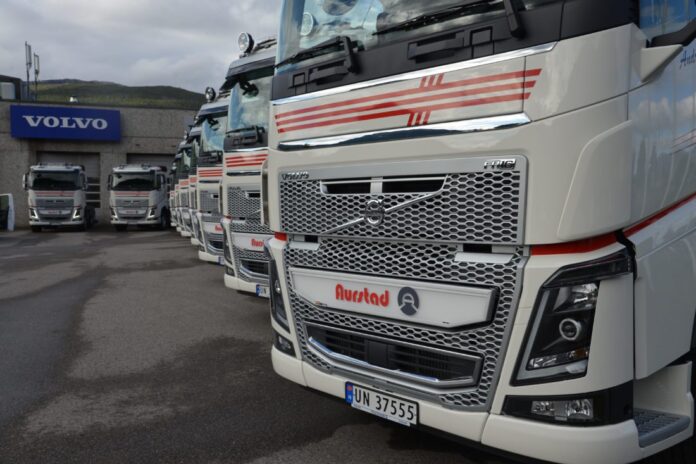 10 biler stilt opp for levering til kunden