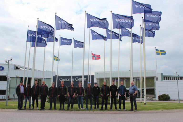 Fornøyd gjeng etter en fin dag på Volvo Customer Center.