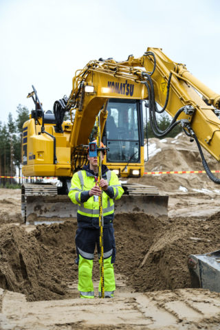 Fra gravemaskinøvelsen. (Foto: Runar F. Daler).