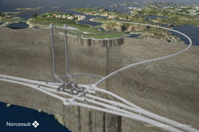Det er et omfattende vegsystem som skal bygges på E39 Rogfast. (Illustrasjon: Norconsult)