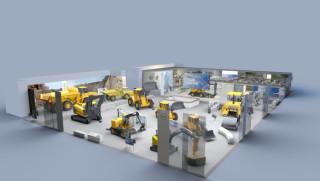 Volvo CEs stand på Bauma