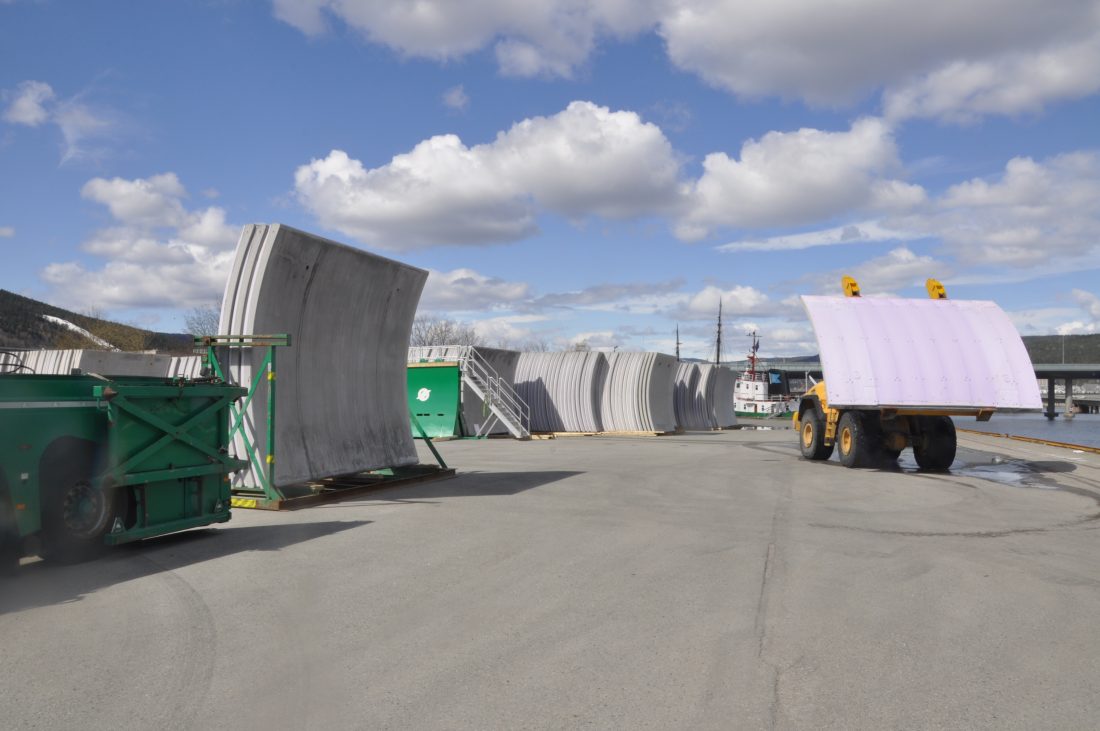 Frakt av tunnelvegger