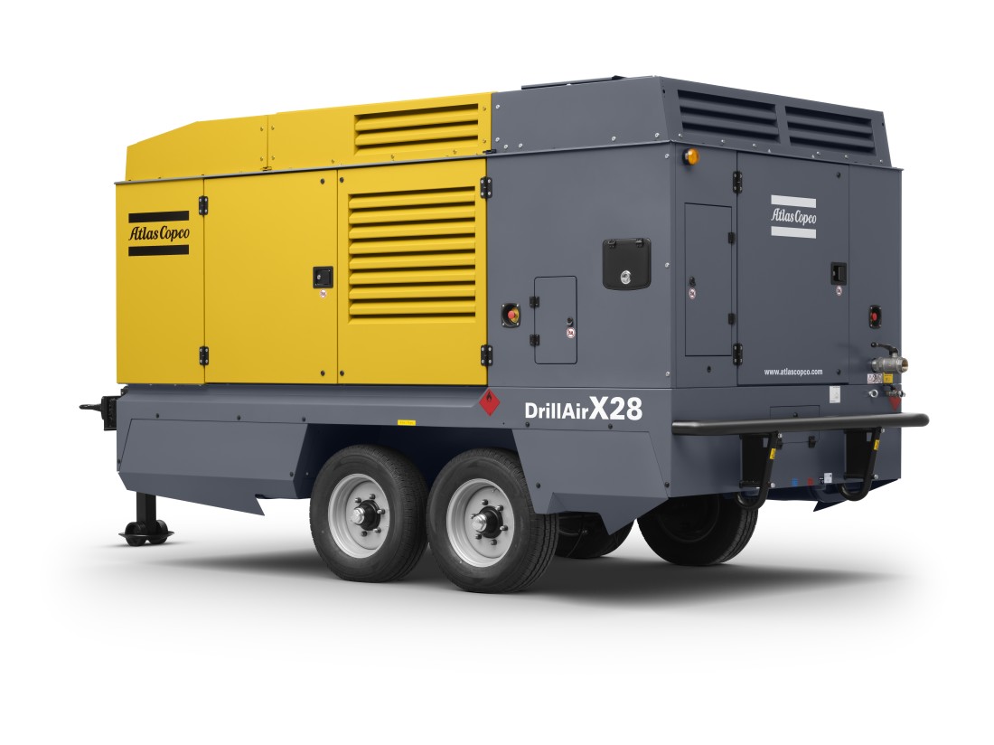 Kompressoren DrillAir X28 fra Atlas Copco.