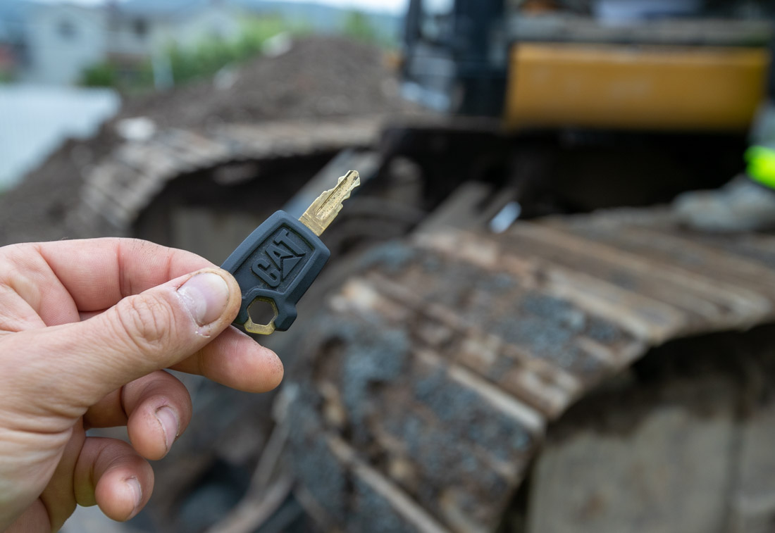 Nøkkel til Caterpillar gravemaskin