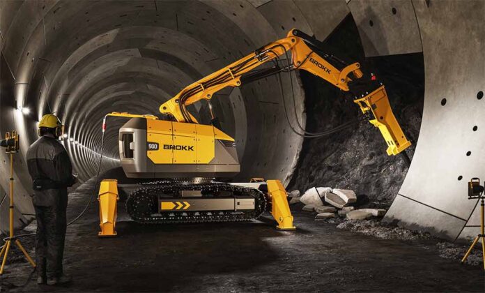 Brokk 900 pigger i tunnel