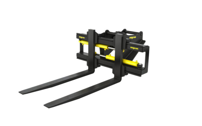 Pallegaffelen GHH1200L kommer i to versjoner: En med maksimal last på 2900 kg og en med lastvekt på 4700. (Foto: Engcon).