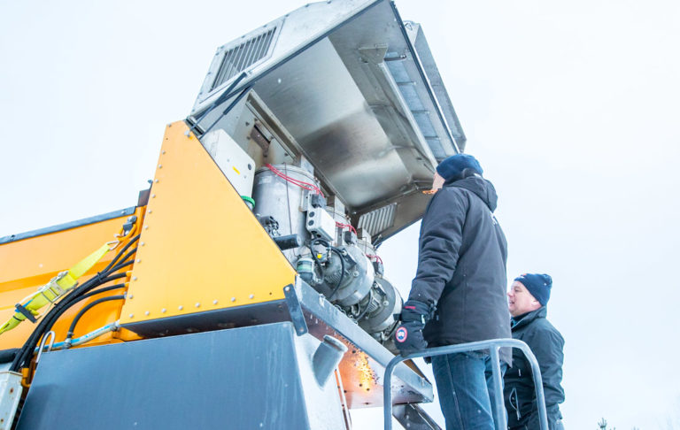 Brenner på fastsandspreder