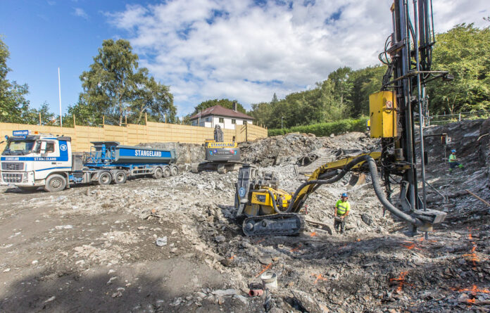 Stangeland på Eiganestunnelen-prosjektet, sommeren 2014.
