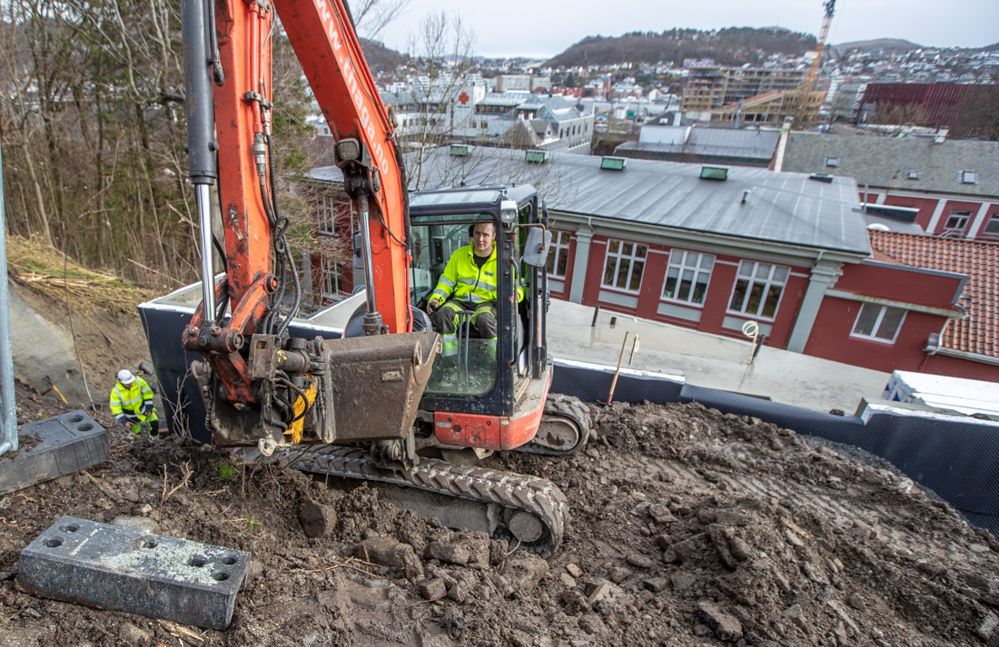 UTSIKT: Et boligprosjekt i Sandnes sentrum. Ole Morten Byberg i graveren.