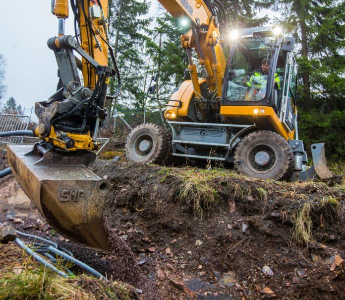 Grøftgraving i skog