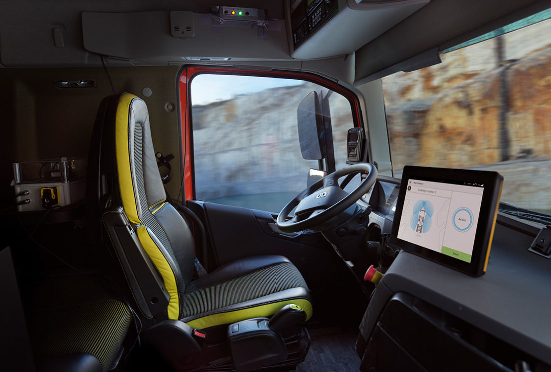 Volvo lastebil uten fører
