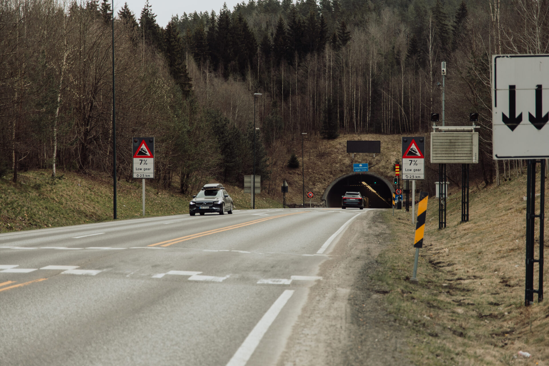 Tunnelportalen til dagens Oslofjordtunnel, fra Hurum. (Foto: Karoline Rage, Statens vegvesen)