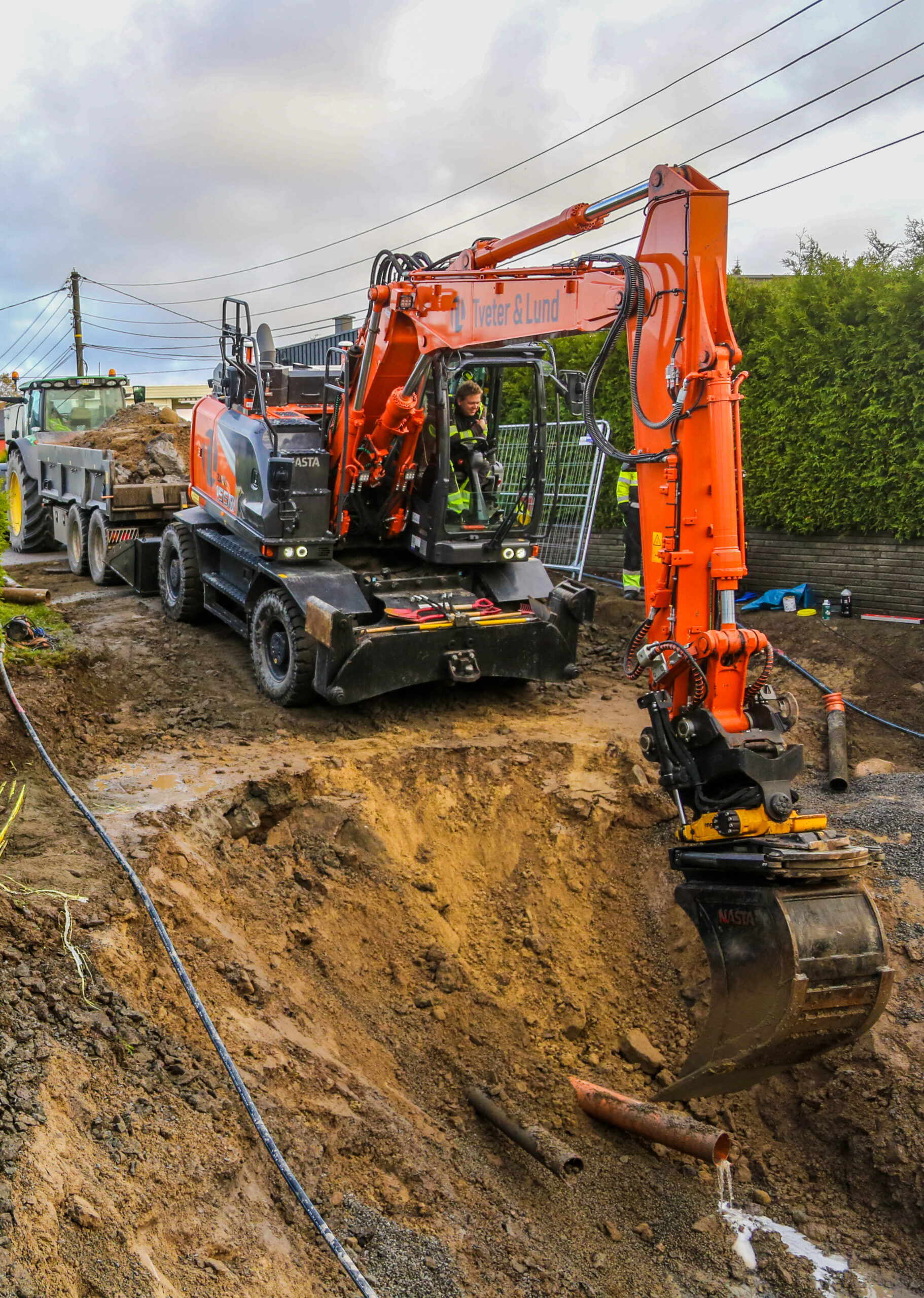 VA-PROSJEKT: Tveter & Lund har mange vann- og avløpsprosjekter, som dette for Larvik kommune. (Foto: Runar F. Daler)