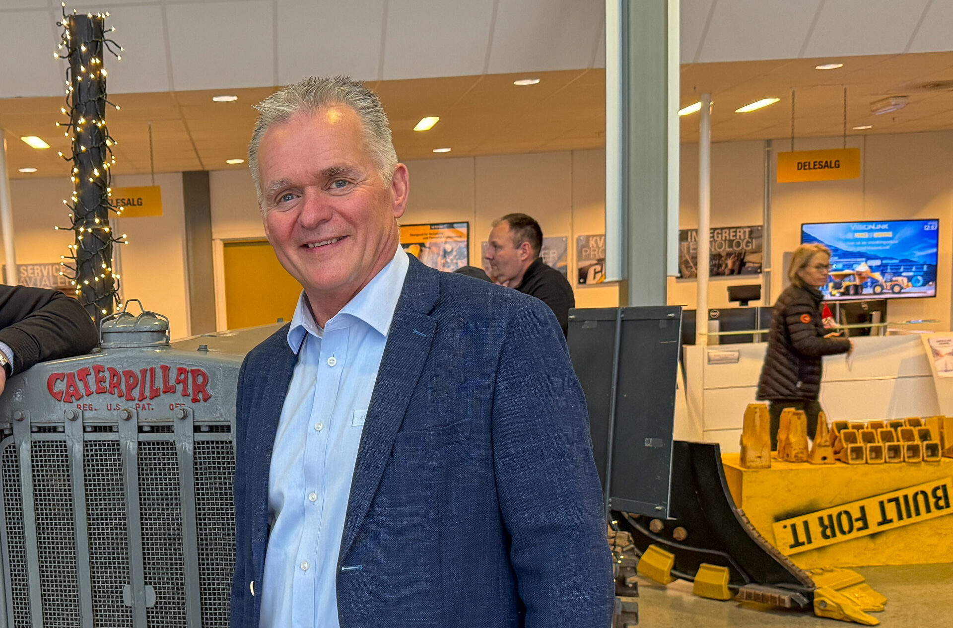 Erik Sollerud, adm.dir. i Zeppelin Equipment, er sikker på at bunnen i salget av anleggsmaskiner er nådd, og tror på et positivt flatt år i 2026. (Foto: Njål Hagen)