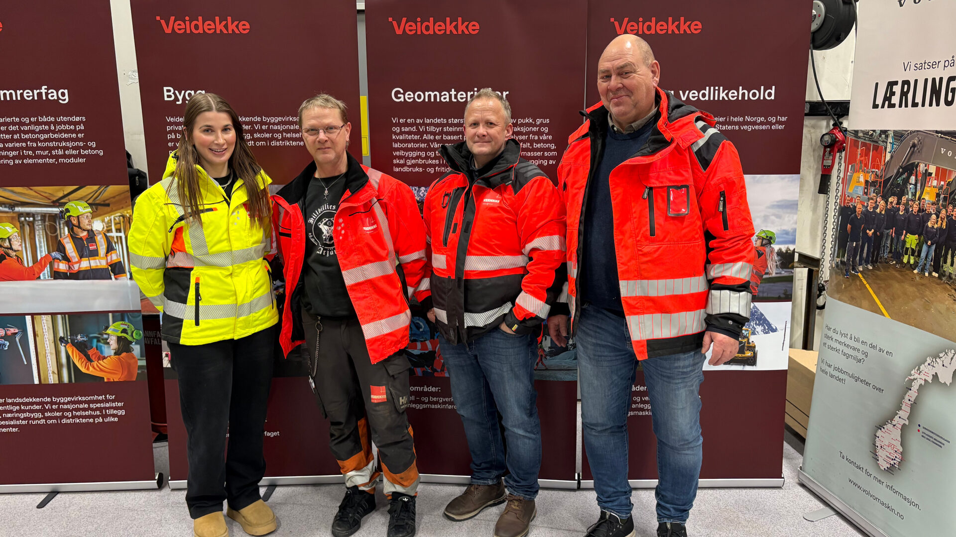 Teamet (fra venstre): Maria Seljesæther, Christian Evertsson, Bjørn Markeng og Steinar Hermansen. (Foto: Veidekke)