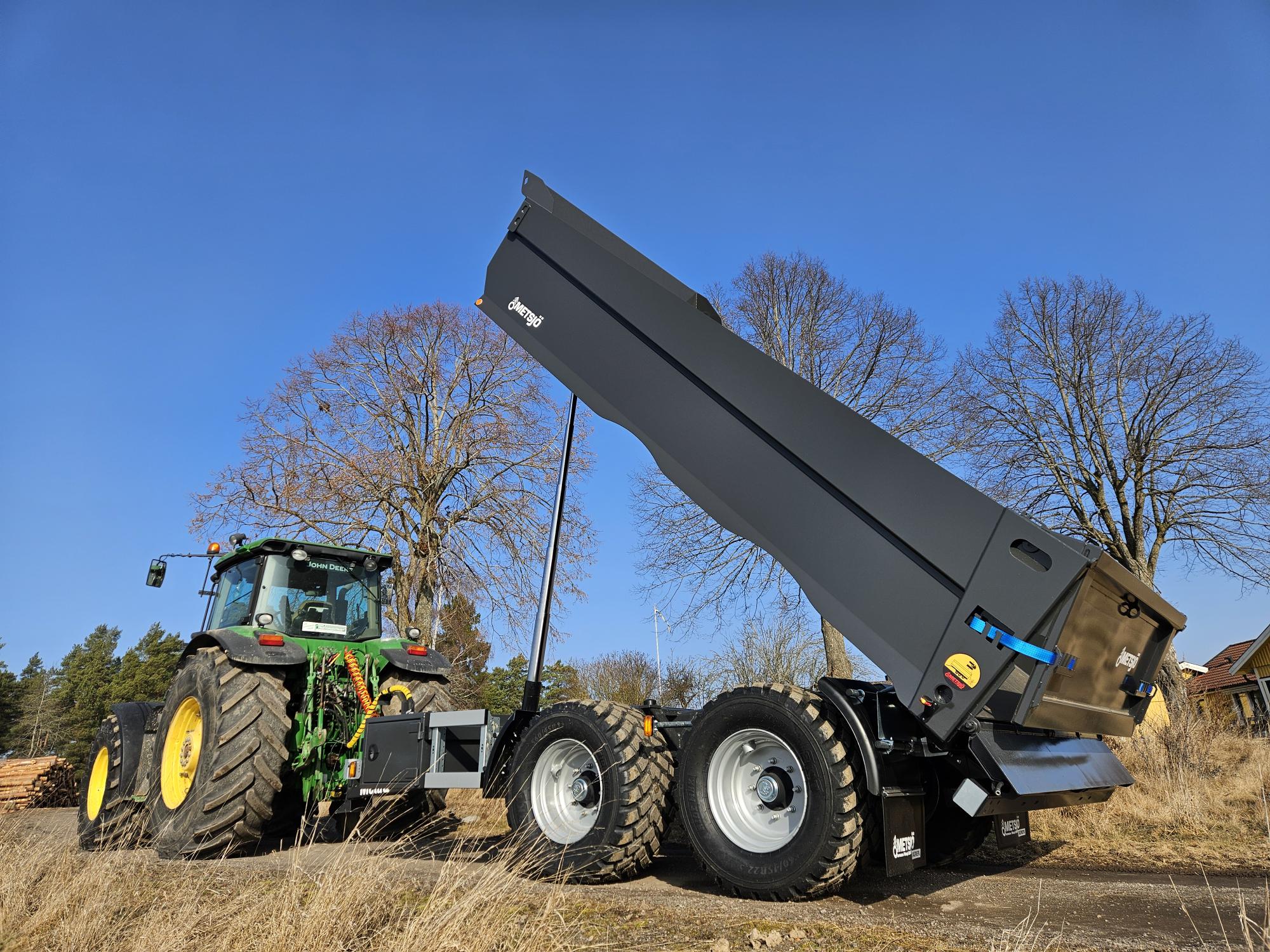 Den nye dumperhengeren fra svenske Metsjö er utviklet spesielt for norske forhold. (Foto: Metsjö)